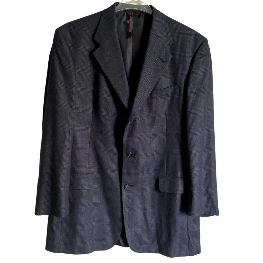 Hart Schaffner Marx 3 Button Sport Coat Jacket Blazer 42L
